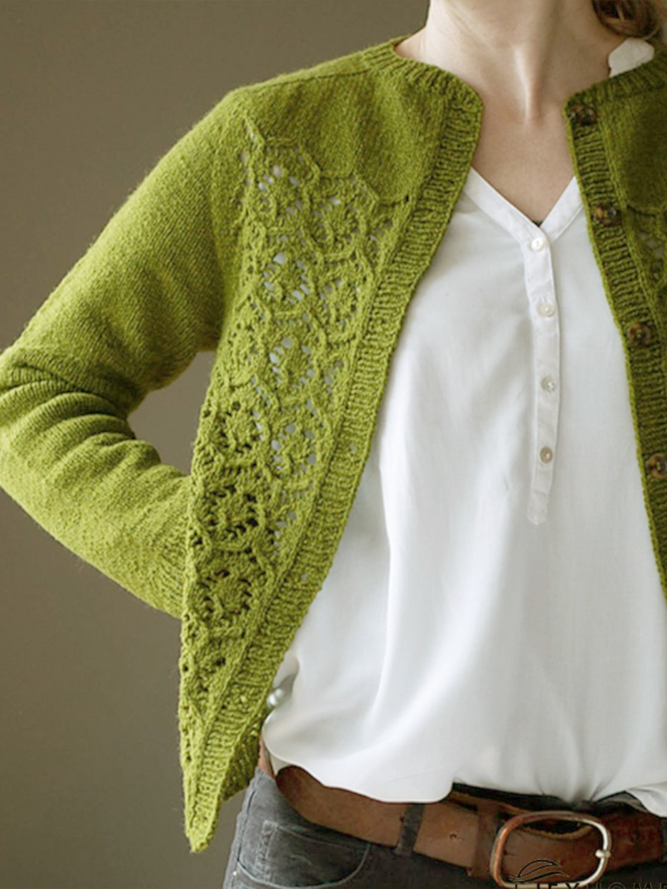 Knitted Cardigan Women's Open Front Lightweight Spring Autumn SSU-00094