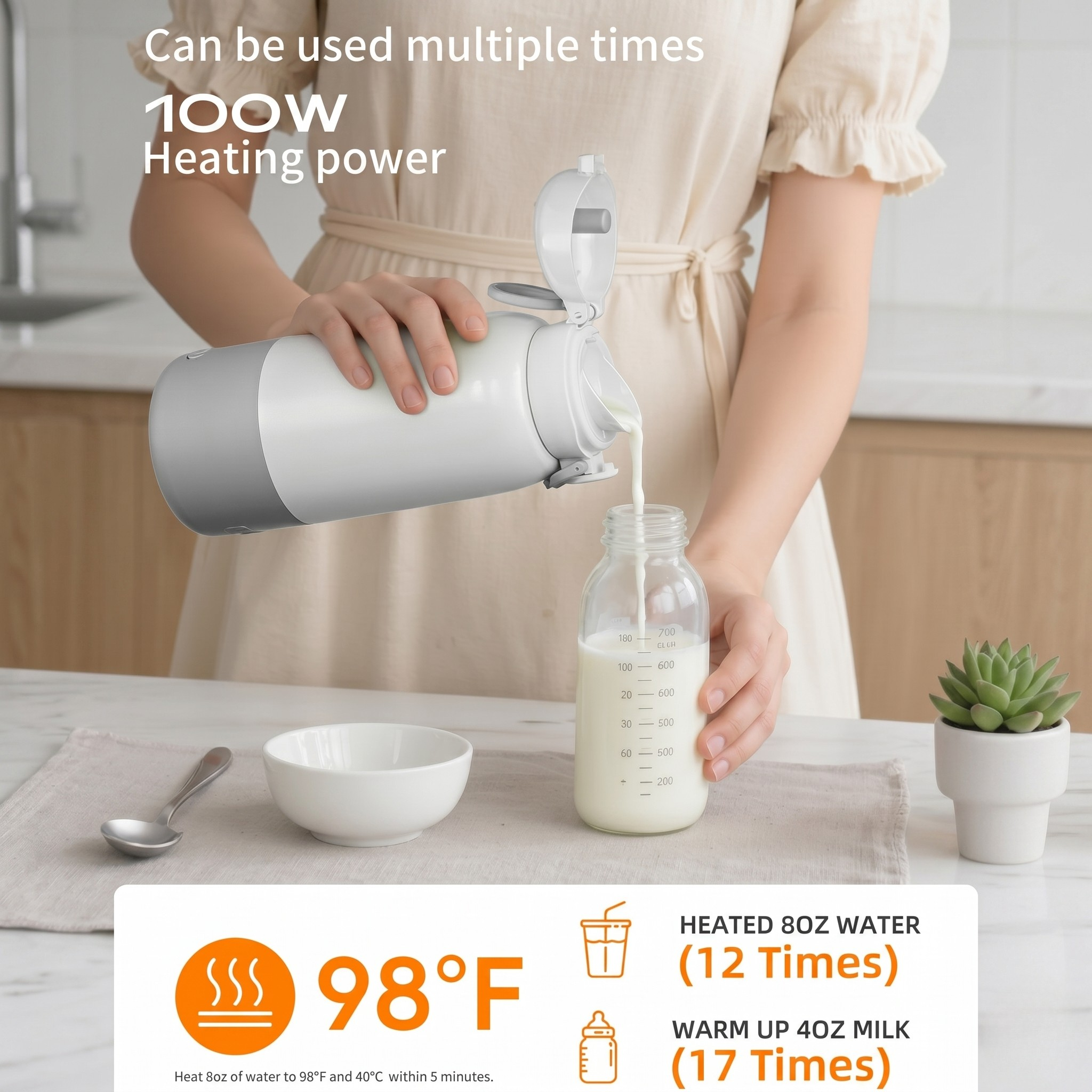 Portable Intelligent Constant Temperature Baby Milk Warmer