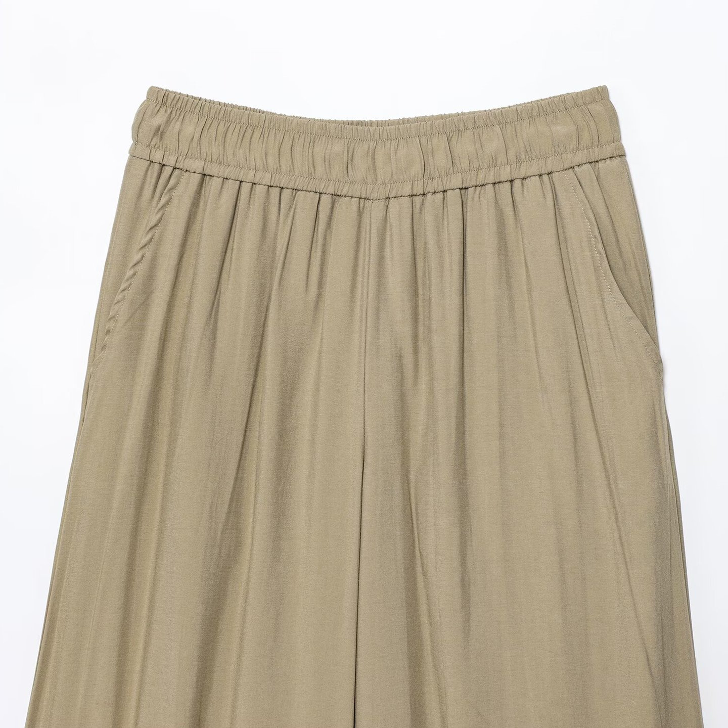 Wide Leg Elastic Waist Pants - Chic European Style KUN-00037