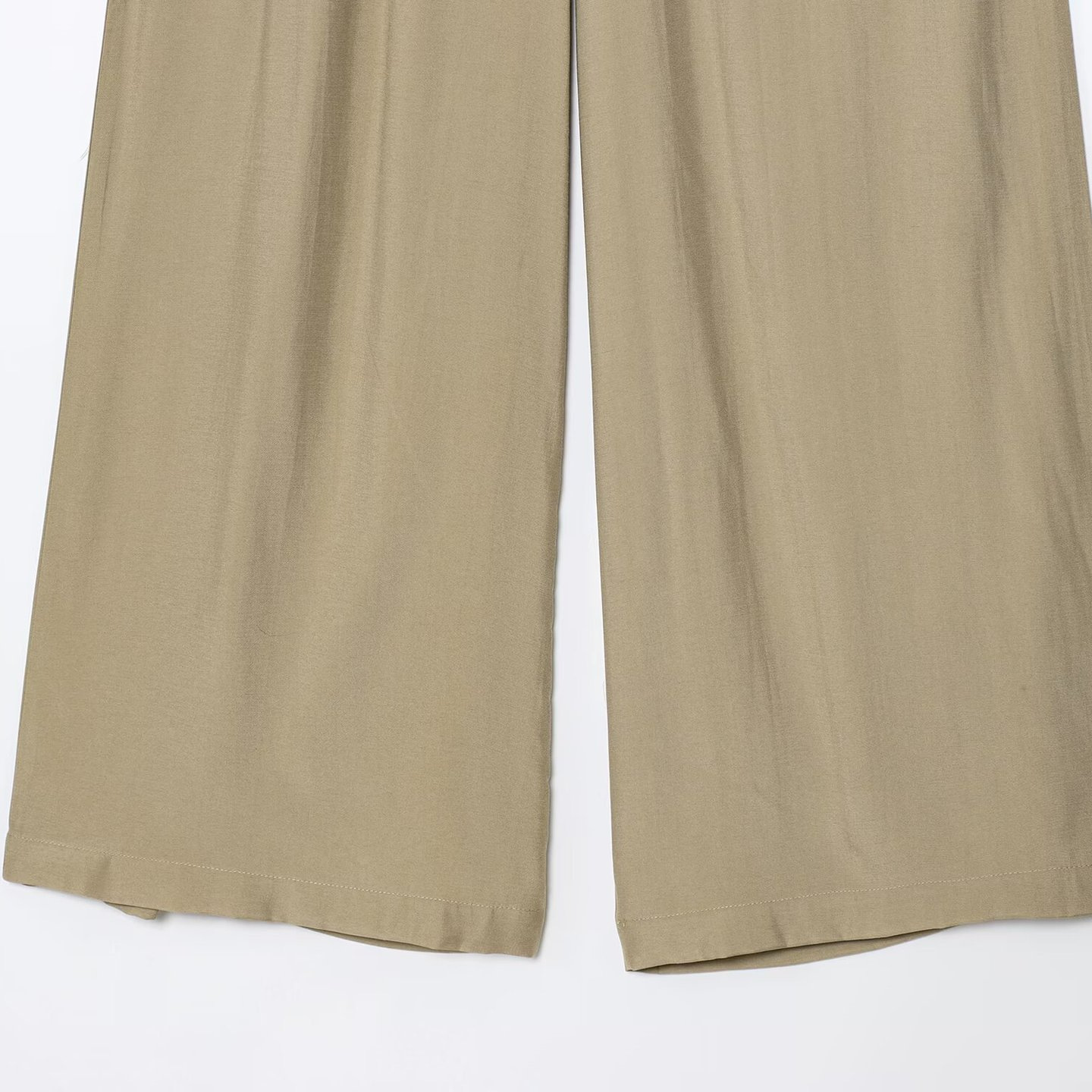 Wide Leg Elastic Waist Pants - Chic European Style KUN-00037