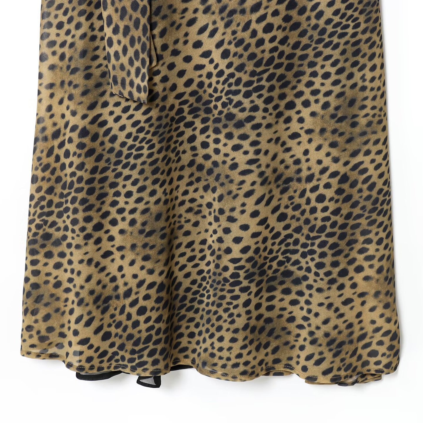 Kleid mit Tiermuster und Schal - Vielseitiges Midi-Sommerkleid KUN-00079