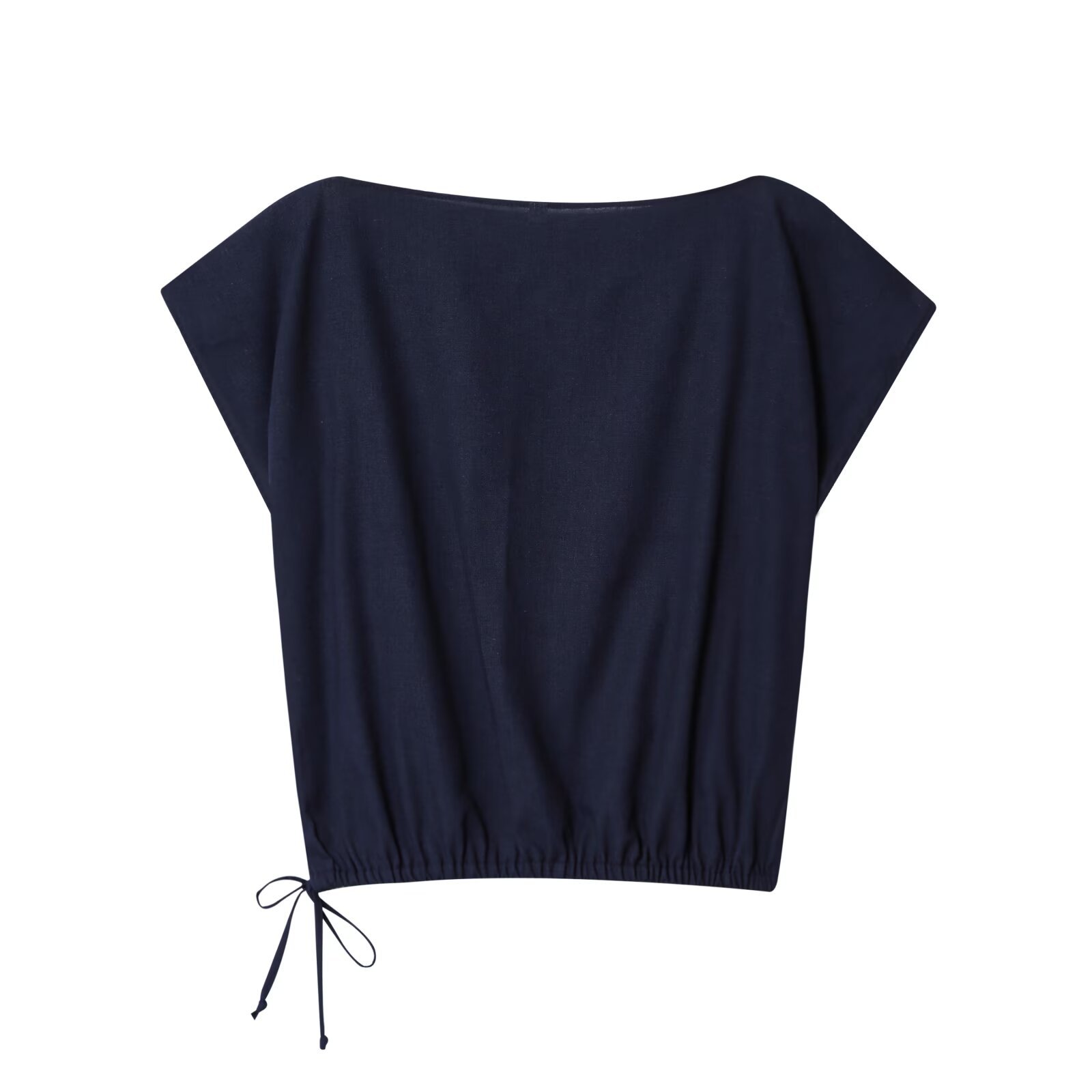 Blusa de lino con lazo - Estilo europeo - KUN-00043