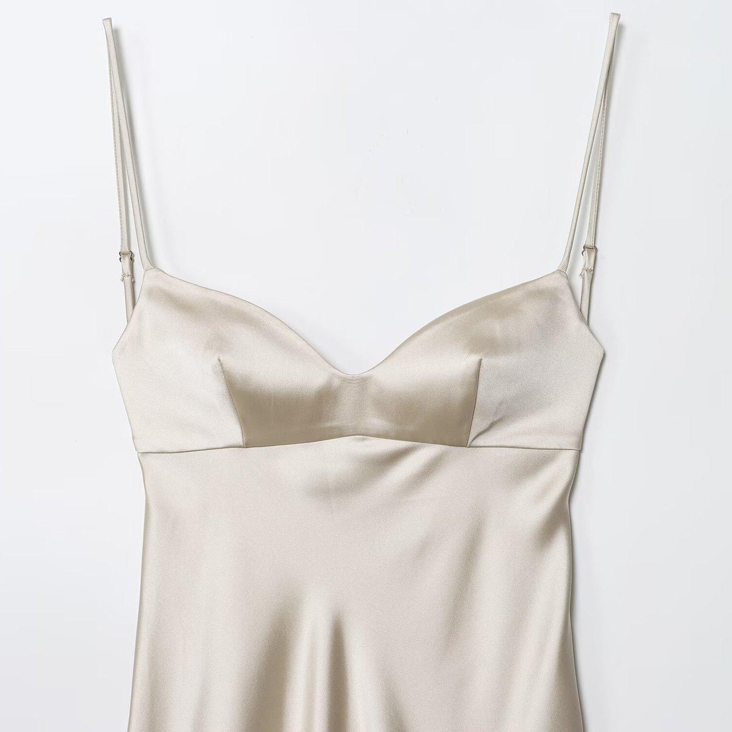 Vestido de satén con encaje, estilo europeo versátil, KUN-00075