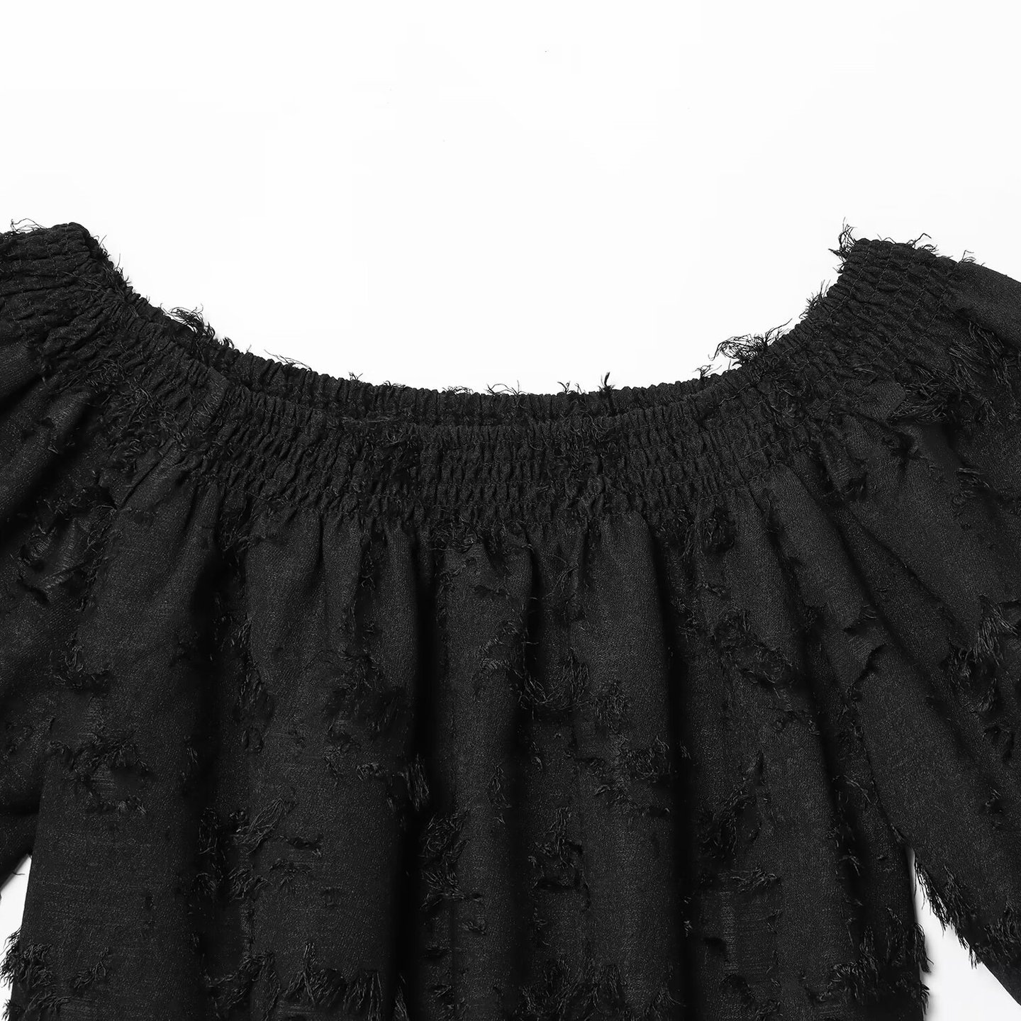 Women's Bubble Top - Stylish Raw Edge Blouse KUN-00012