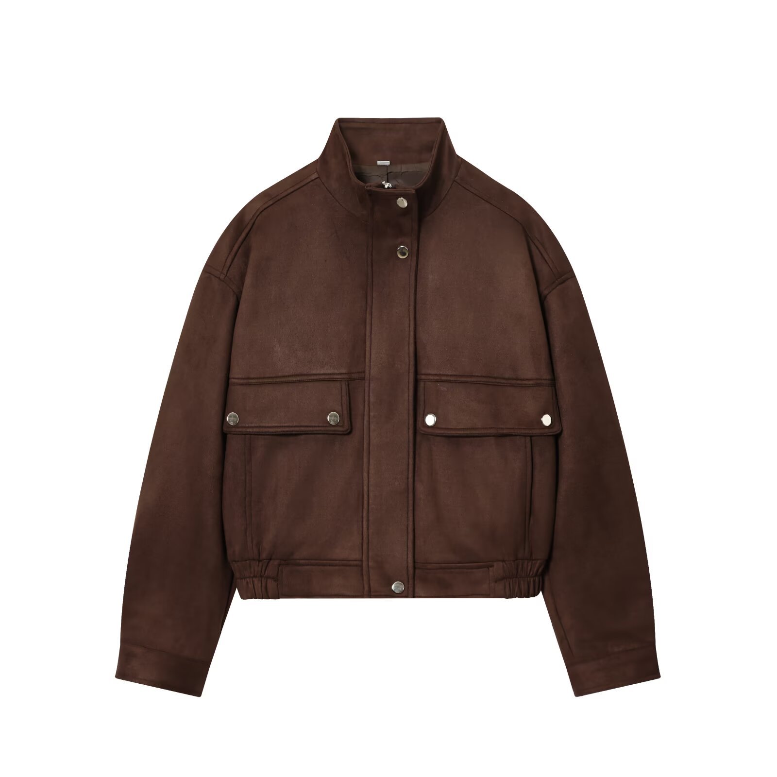 Bomberjack van imitatie suède met zakken KUN-00271