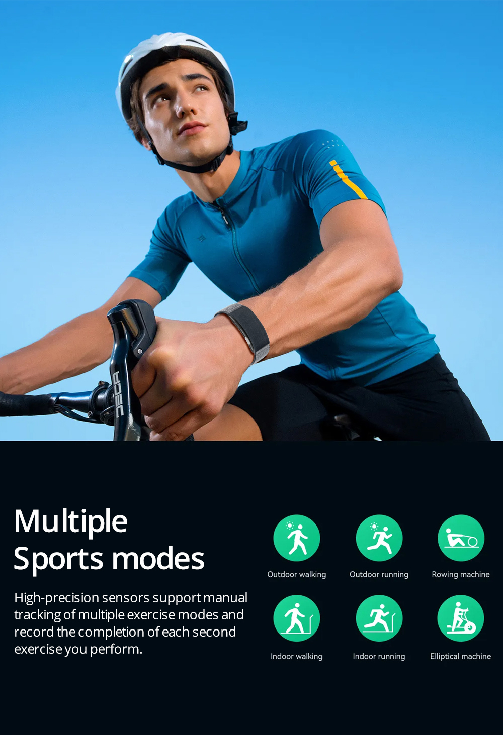 VITRO Smart Band | ECG-fitness tracker met nylon band