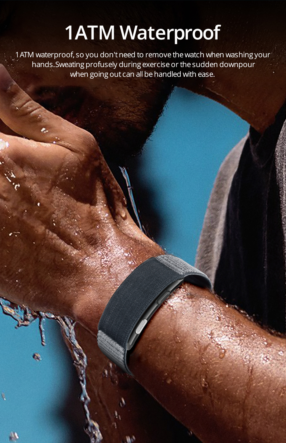 VITRO Smart Band | ECG-fitness tracker met nylon band