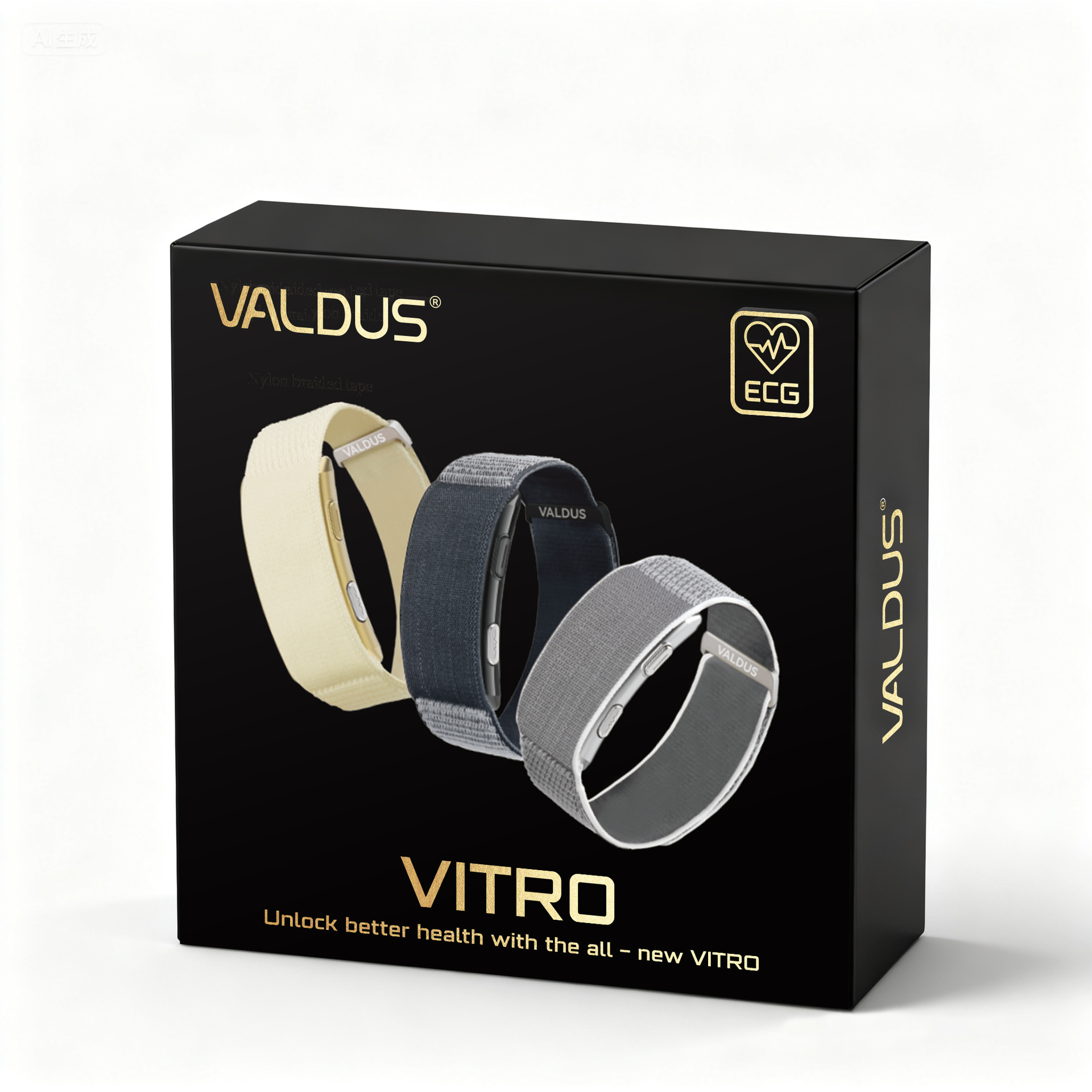 VITRO Smart Band | ECG-fitness tracker met nylon band