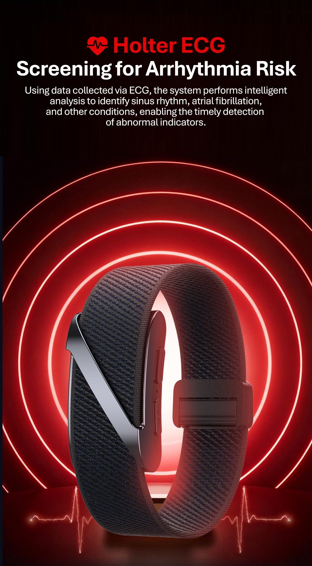 VANTA Sleek Smart Fitness Tracker met comfortabele elastische band