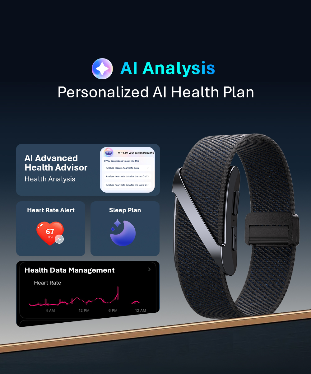 VANTA Sleek Smart Fitness Tracker met comfortabele elastische band