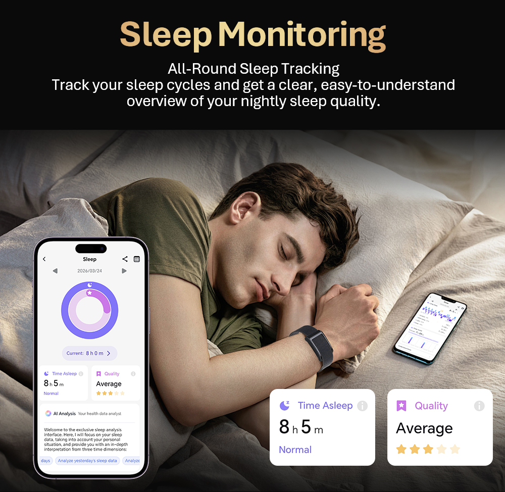 VIGOR schermloze GPS-gezondheidstracker smartband