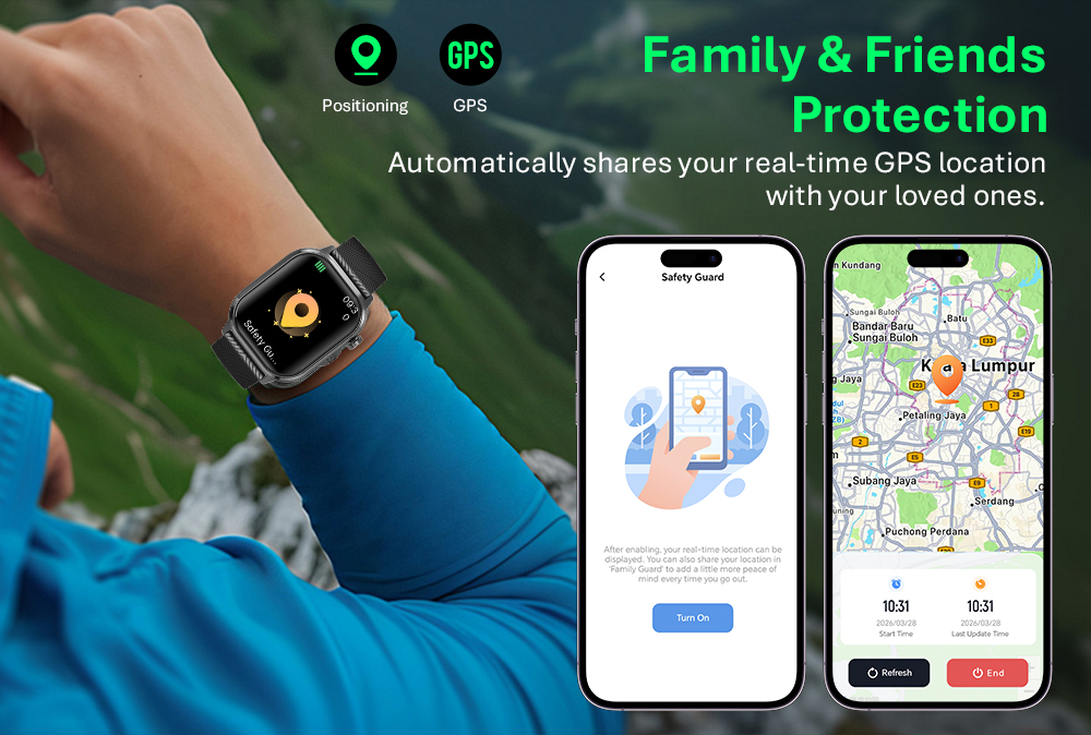 CARDIGO ECG+GPS Premium Professionele Smartwatch - Gezondheids- en fitnesstracker