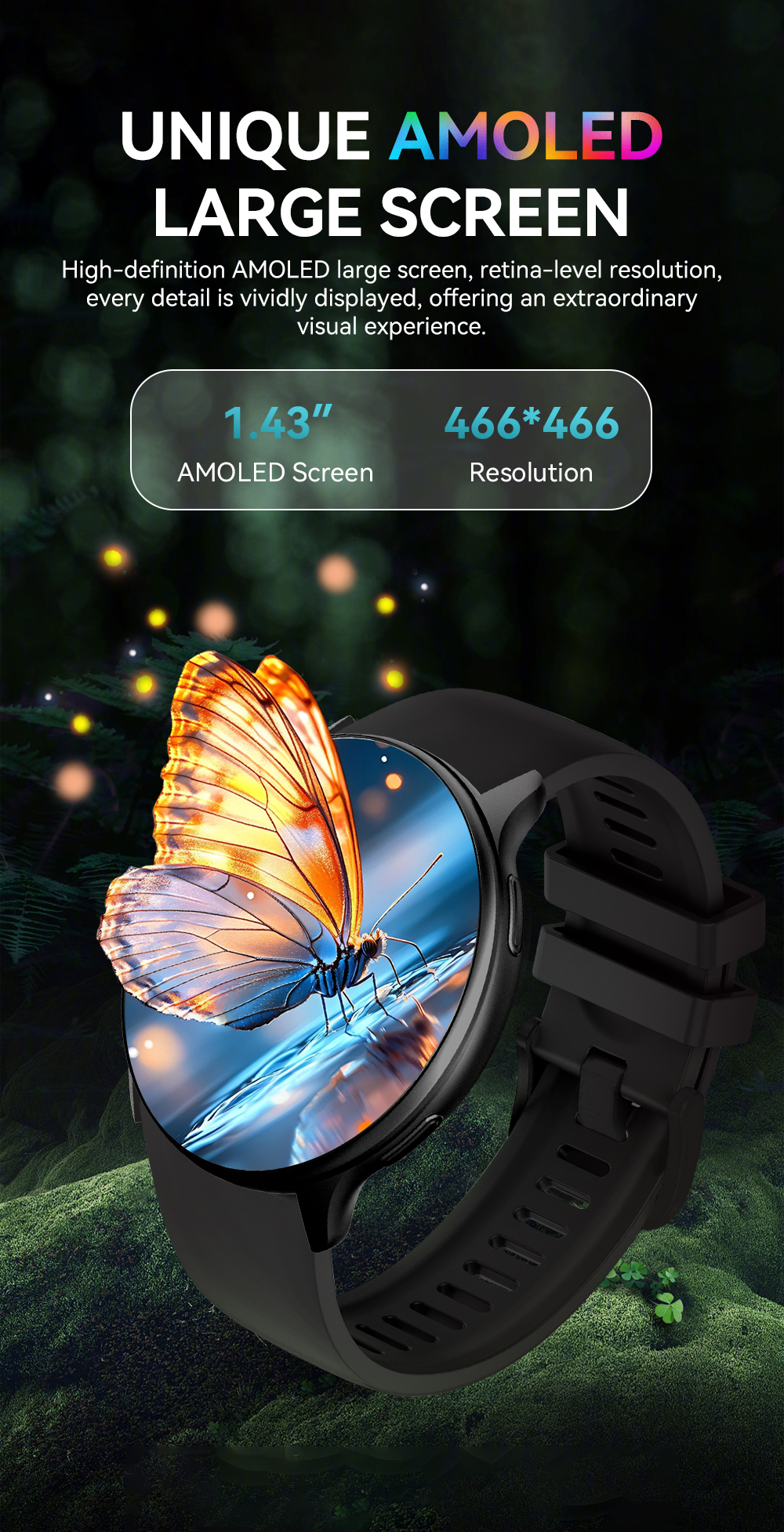 VG53 Pro GPS Smartwatch - 1,43 inch AMOLED fitness tracker