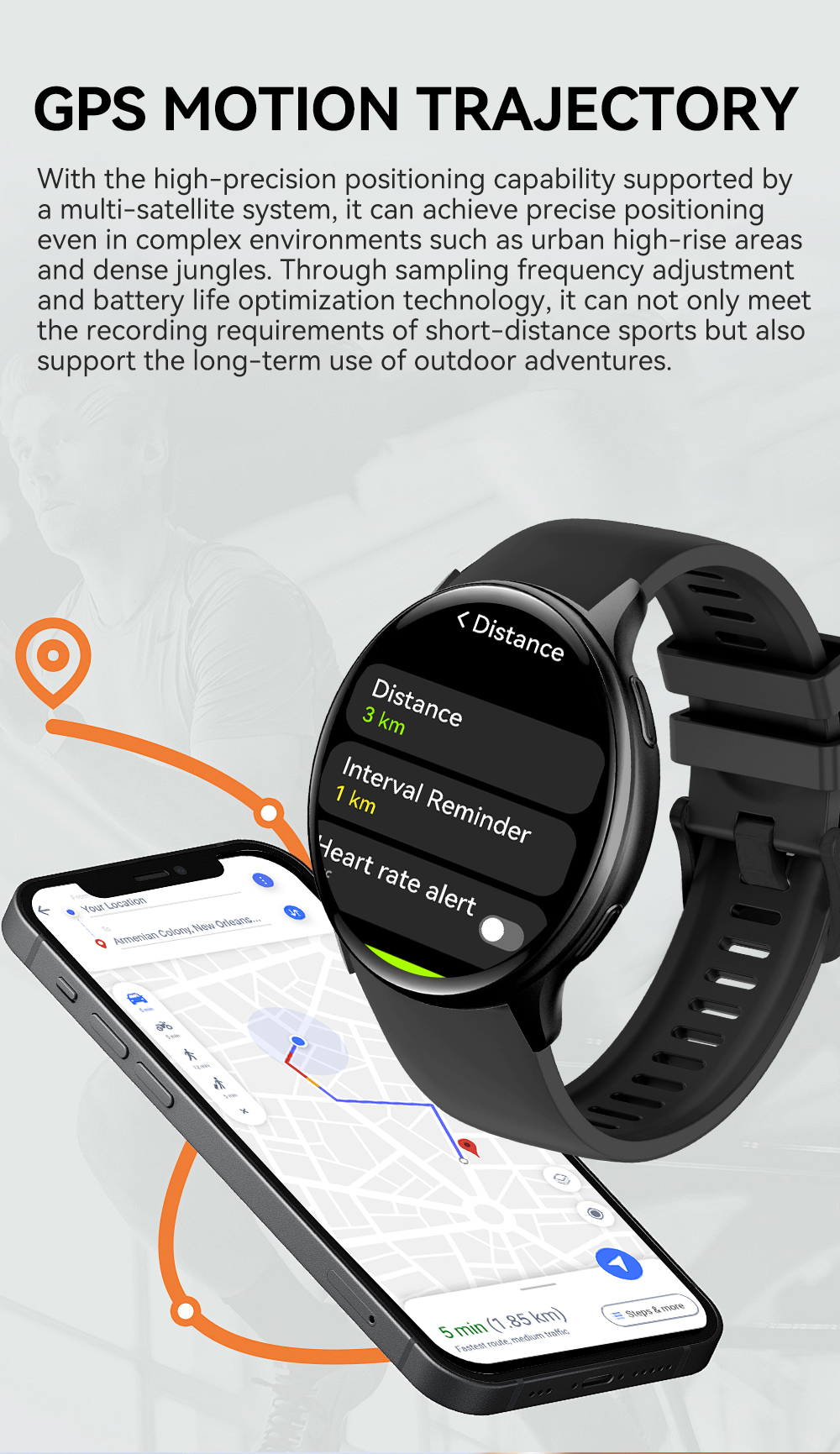 VG53 Pro GPS Smartwatch - 1,43 inch AMOLED fitness tracker