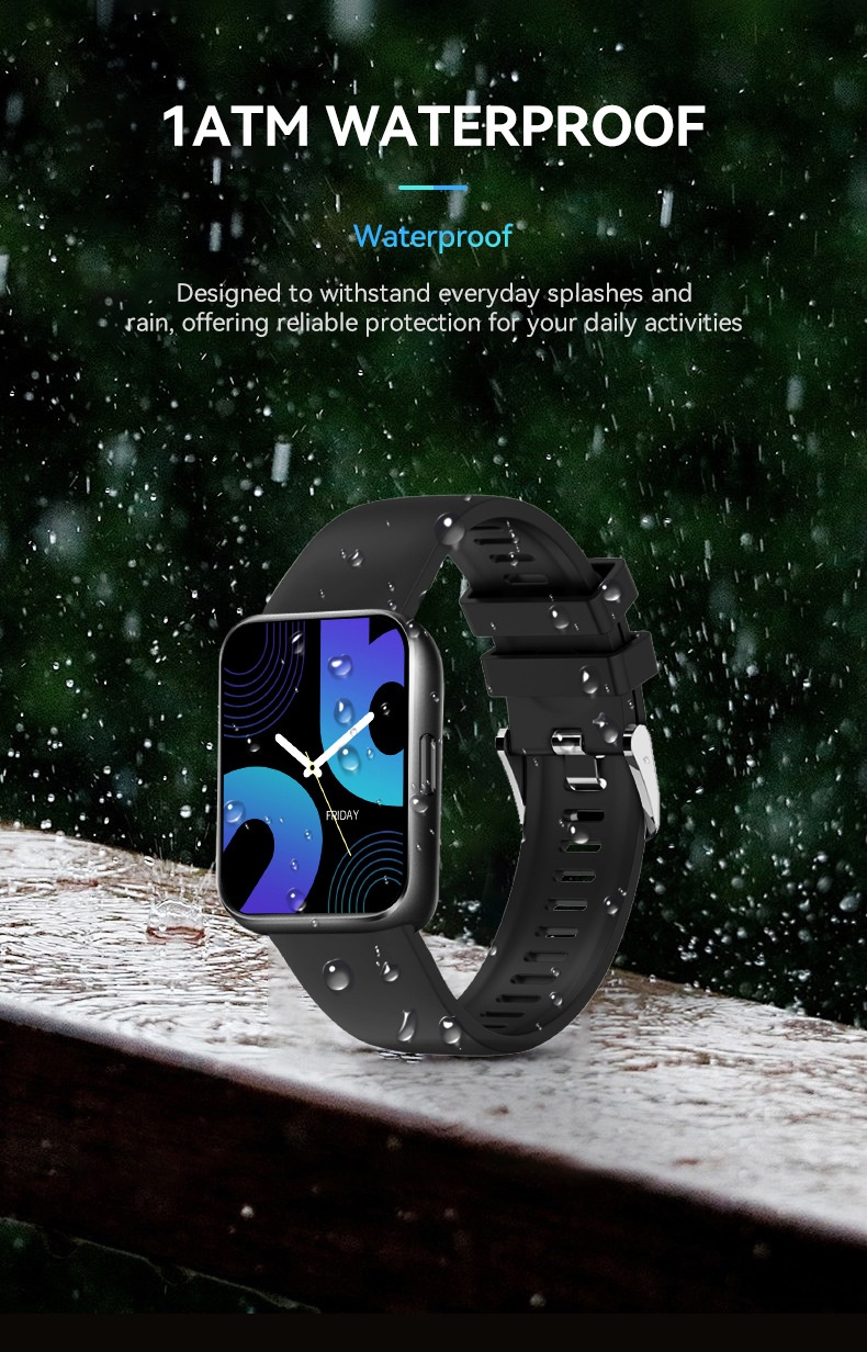 VS13 Smart Fitness Tracker Horloge met 1,75 inch vierkant scherm