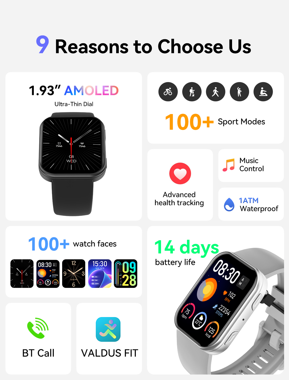 VS30 PRO Smart Watch with AMOLED Screen & BT Call