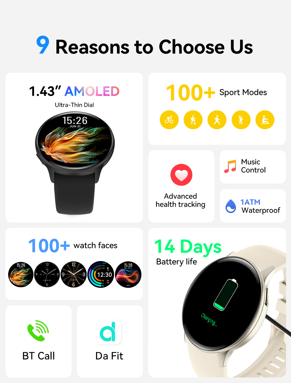 VS41 Smartwatch with AMOLED Display & Health Tracking