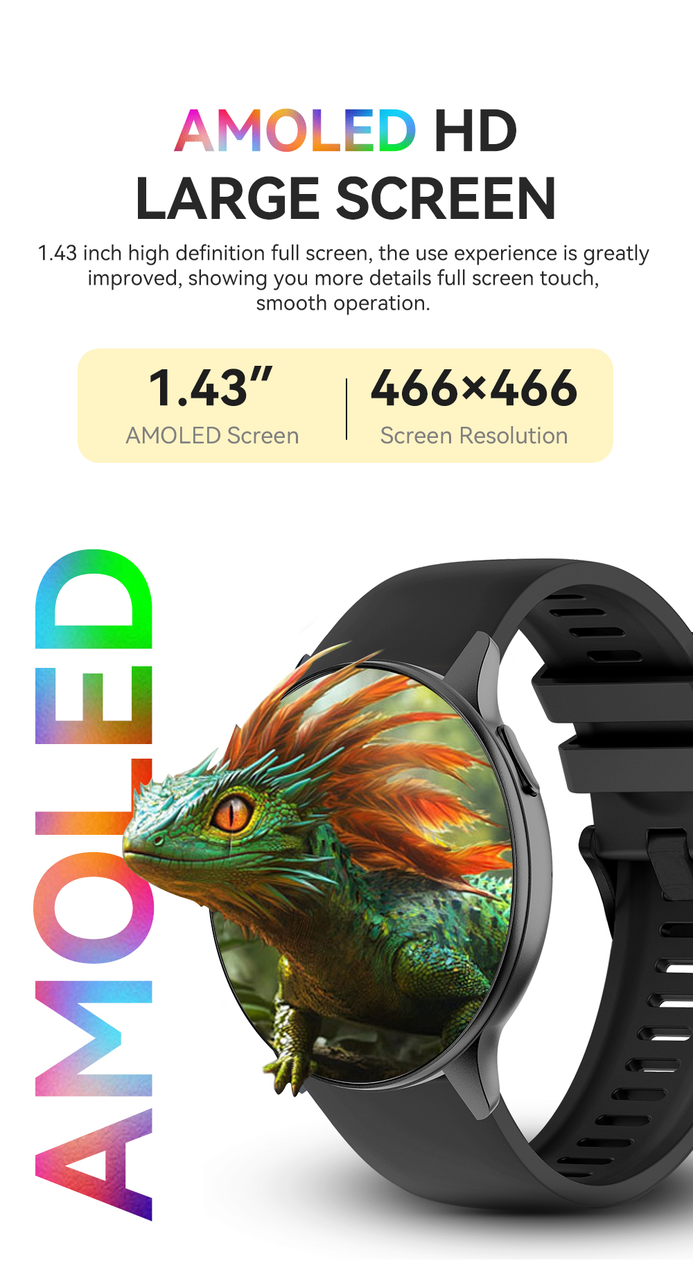 VS41 Smartwatch with AMOLED Display & Health Tracking