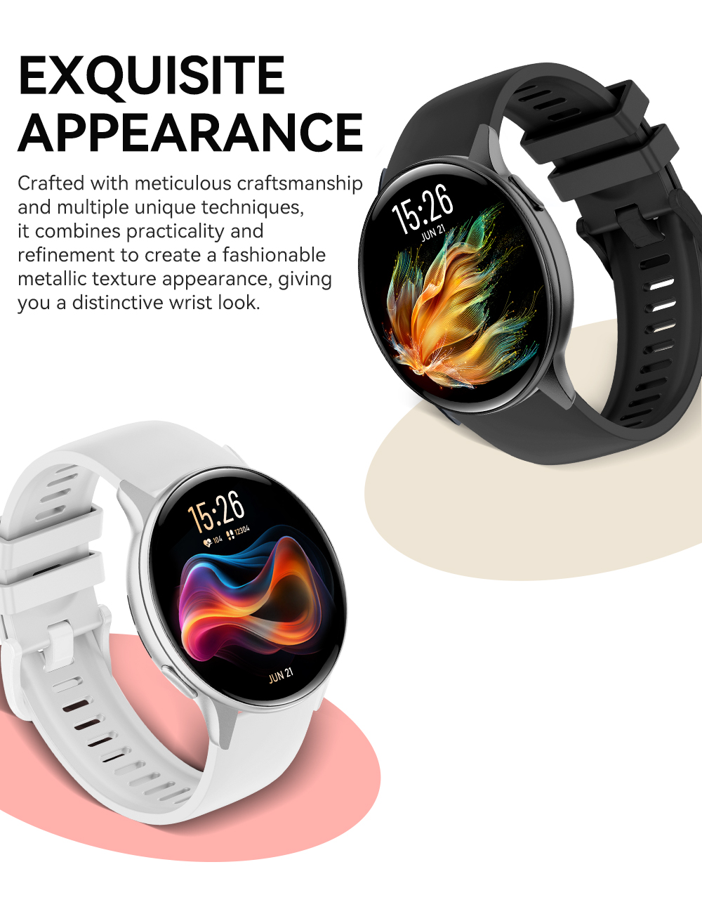 VS41 Smartwatch with AMOLED Display & Health Tracking