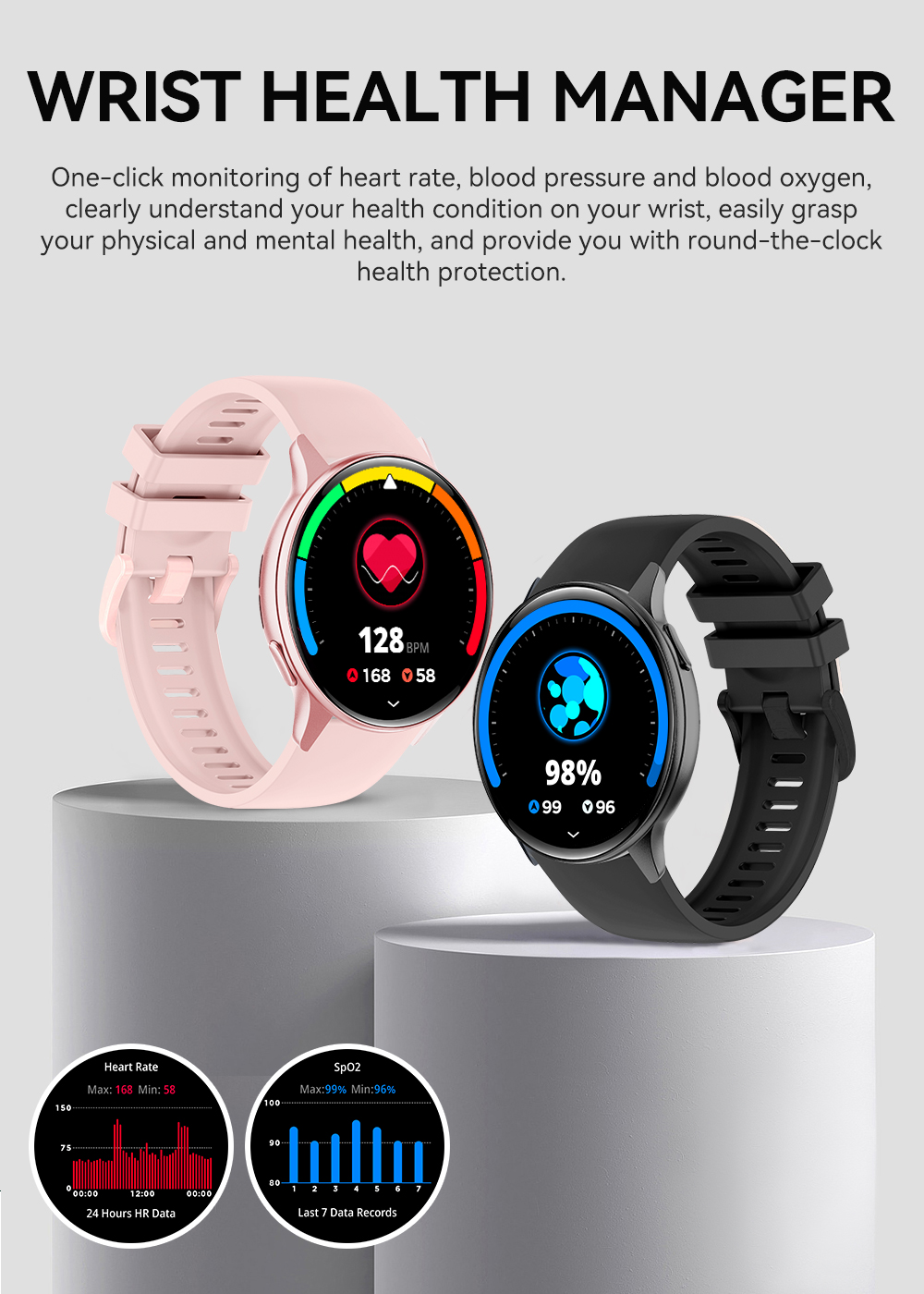 VS41 Smartwatch with AMOLED Display & Health Tracking
