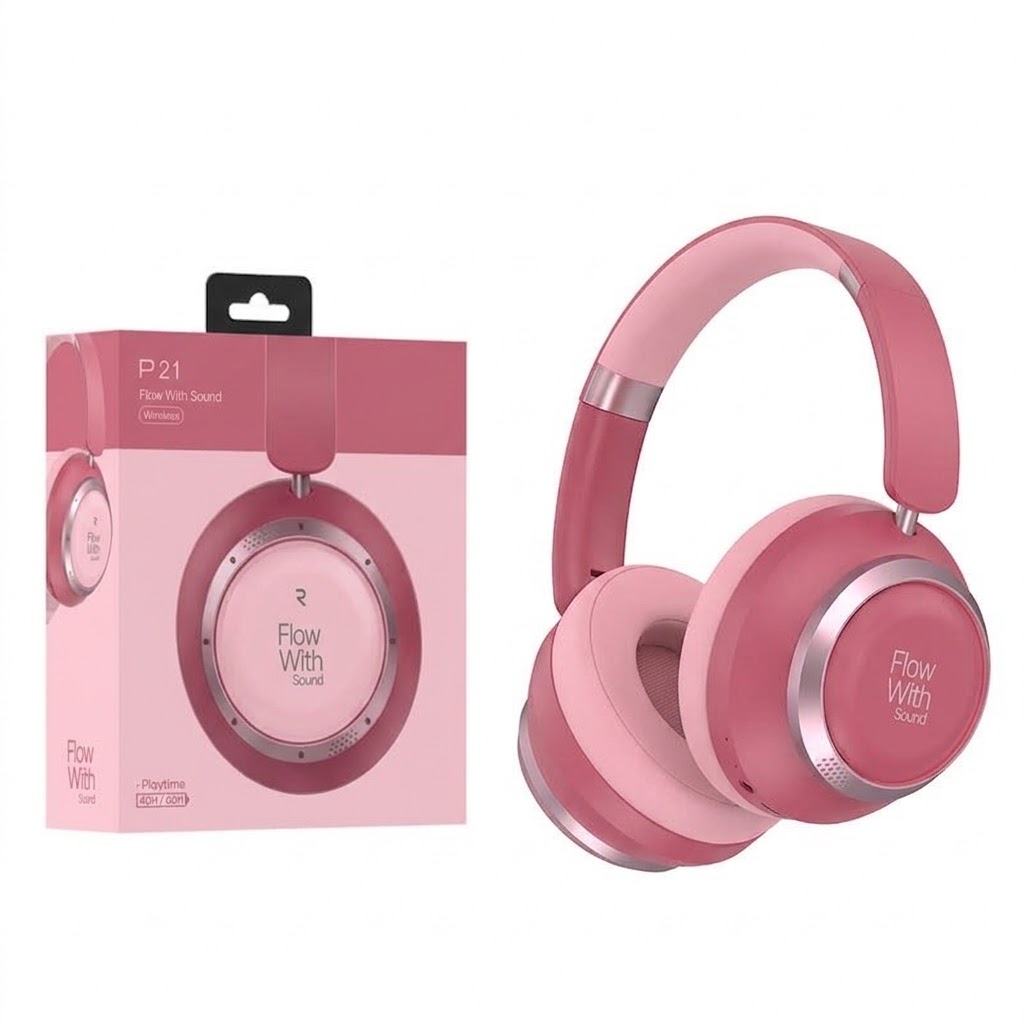 P21 HiFi Stereo Wireless Over-Ear Headphones, Bluetooth 6.0, 40mm Drivers, 8H Playtime