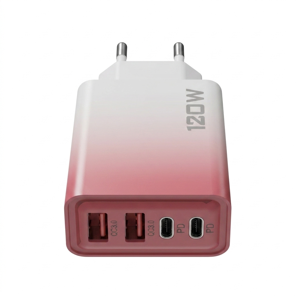 120W Multi-Port Fast Charger, USB-C PD and QC 3.0 Wall Adapter