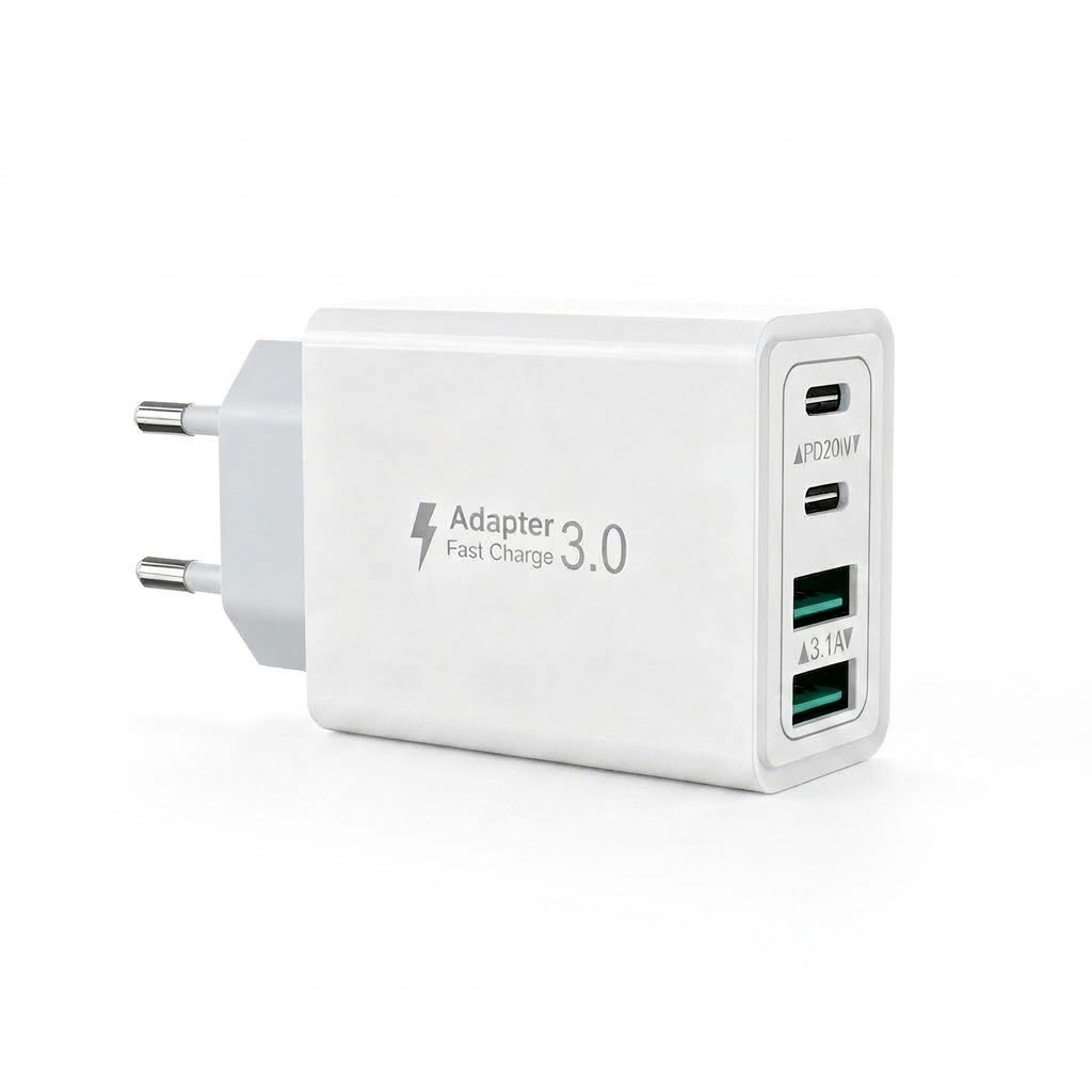 40W USB-C PD Fast Charger, 2 USB-A and 2 Type-C Ports
