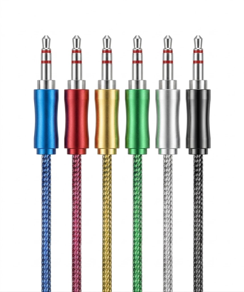 Durable TPE Premium Braided 3.5mm AUX Audio Cable, Tangle-Free Auxiliary Cord