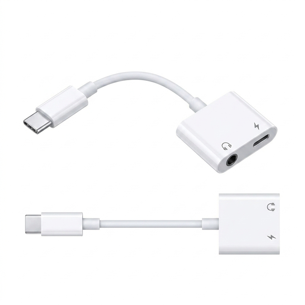 2-in-1 Dual Chip Audio & Charge Adapter, Headphone Jack Splitter for Phones and Tablets