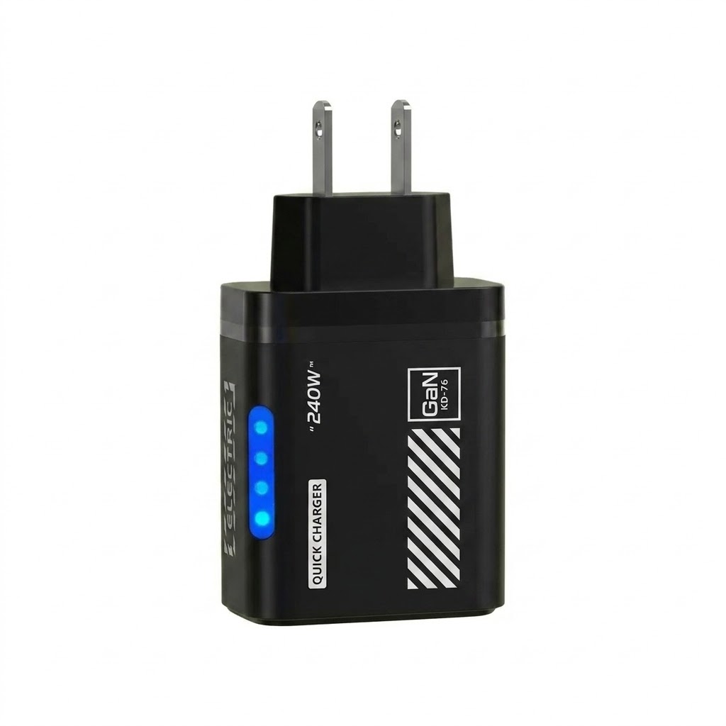 240W GaN Fast Charger, 5-Port USB-C PD and QC 3.0 Wall Adapter