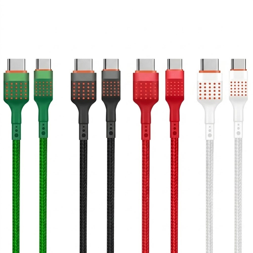 66W Durable Nylon Braided USB Data Cable, Fast Charging Sync Cord for Universal Phones