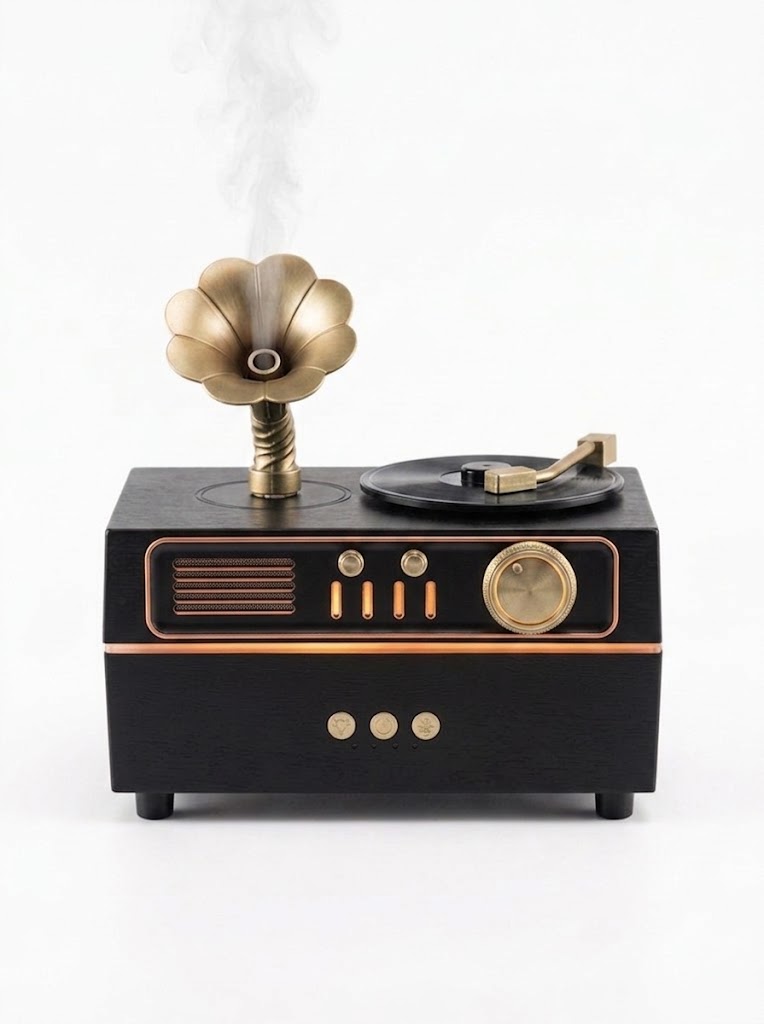 Vintage Gramophone Aroma Diffuser & Bluetooth Speaker
