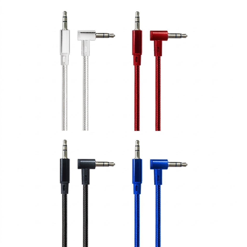 3.5mm Braided Stereo Jack AUX Audio Cable, Auxiliary Cord for Car, Home Stereo, Headphones
