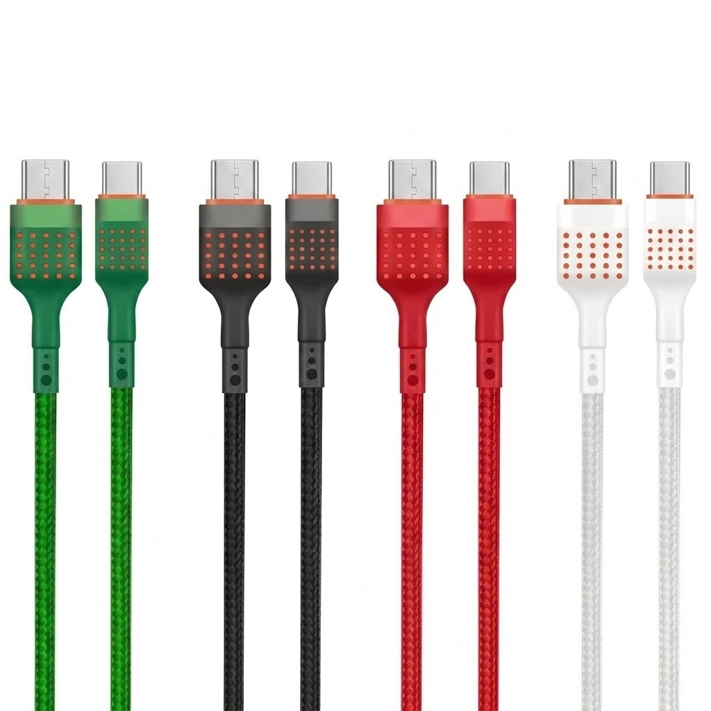 66W Durable Nylon Braided USB Data Cable, Fast Charging Sync Cord for Universal Phones