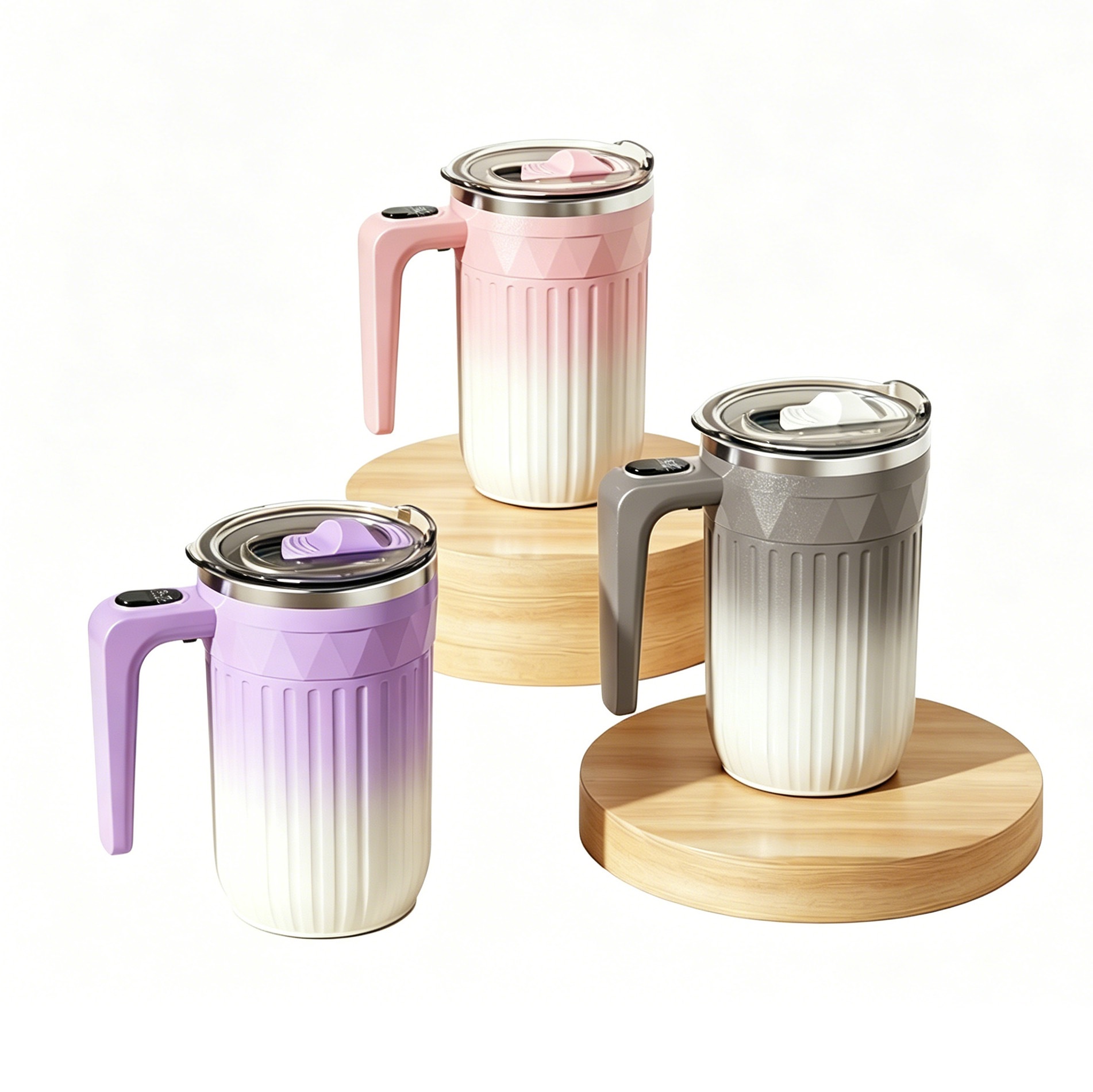 Automatischer 450-ml-Kaffeebecher mit Selbstumrührfunktion, 8000 U/min Magnetrührbecher, Edelstahl 316, USB-C-aufladbarer, tragbarer Reisebecher mit automatischer Rührfunktion