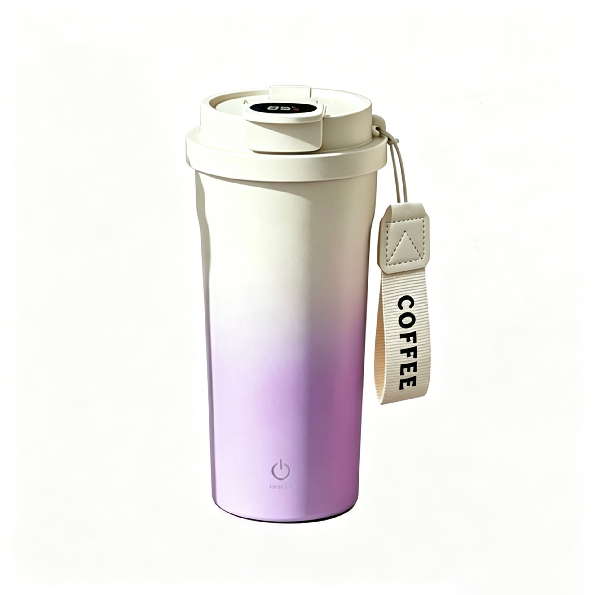 Automatischer Rührbecher mit intelligenter Temperaturanzeige, doppelwandiger Isolierung, lebensmittelechtem Edelstahl, magnetischem Rührbecher, wiederaufladbar über USB-C