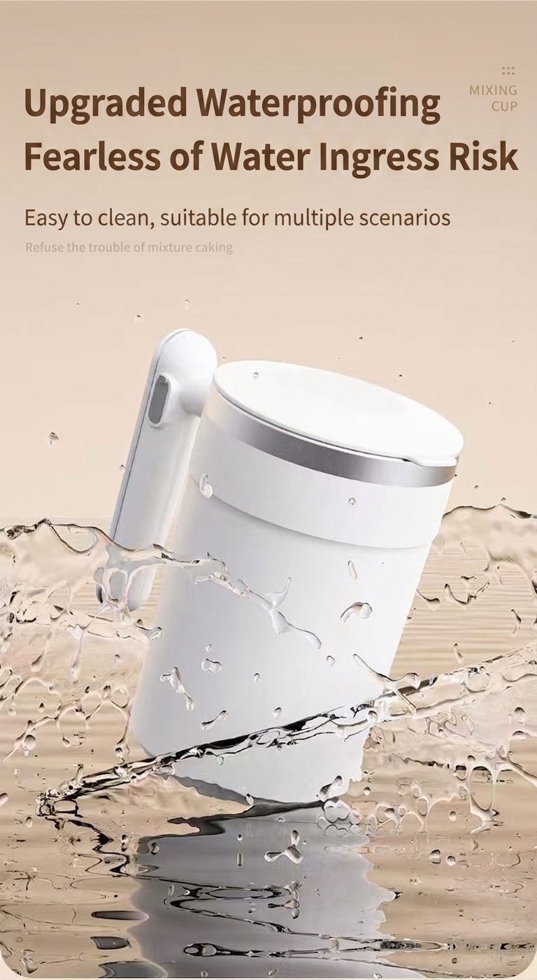 Intelligenter 400-ml-Kaffeebecher mit Selbstumrührfunktion, gut lesbarer Temperaturanzeige, magnetischem Rotor, Edelstahl 304, 300-mAh-Akku (USB-C-Ladefunktion)