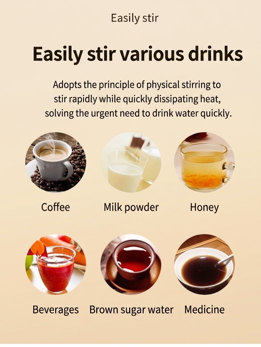 Automatic Self-Stirring Mug, 7000 RPM Portable Magnetic Coffee Cup, 304 Stainless Steel, Detachable Waterproof Design, 300mAh Type-C Rechargeable