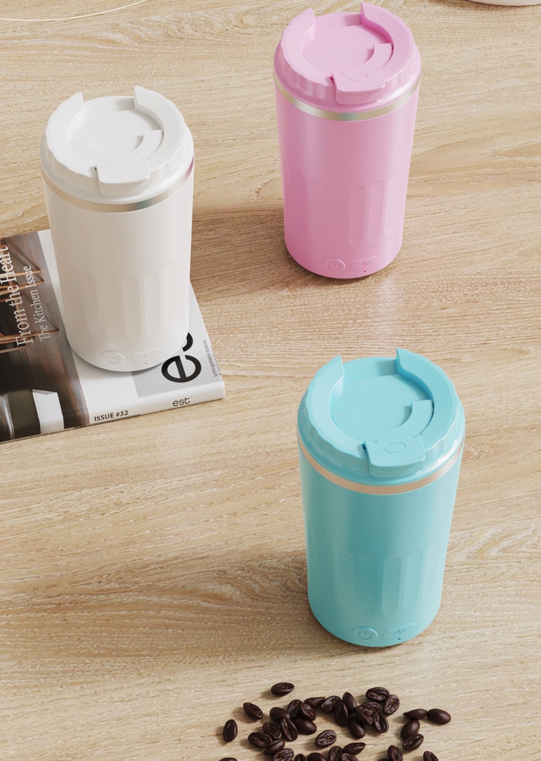Automatic Self-Stirring Mug, 7000 RPM Portable Magnetic Coffee Cup, 304 Stainless Steel, Detachable Waterproof Design, 300mAh Type-C Rechargeable
