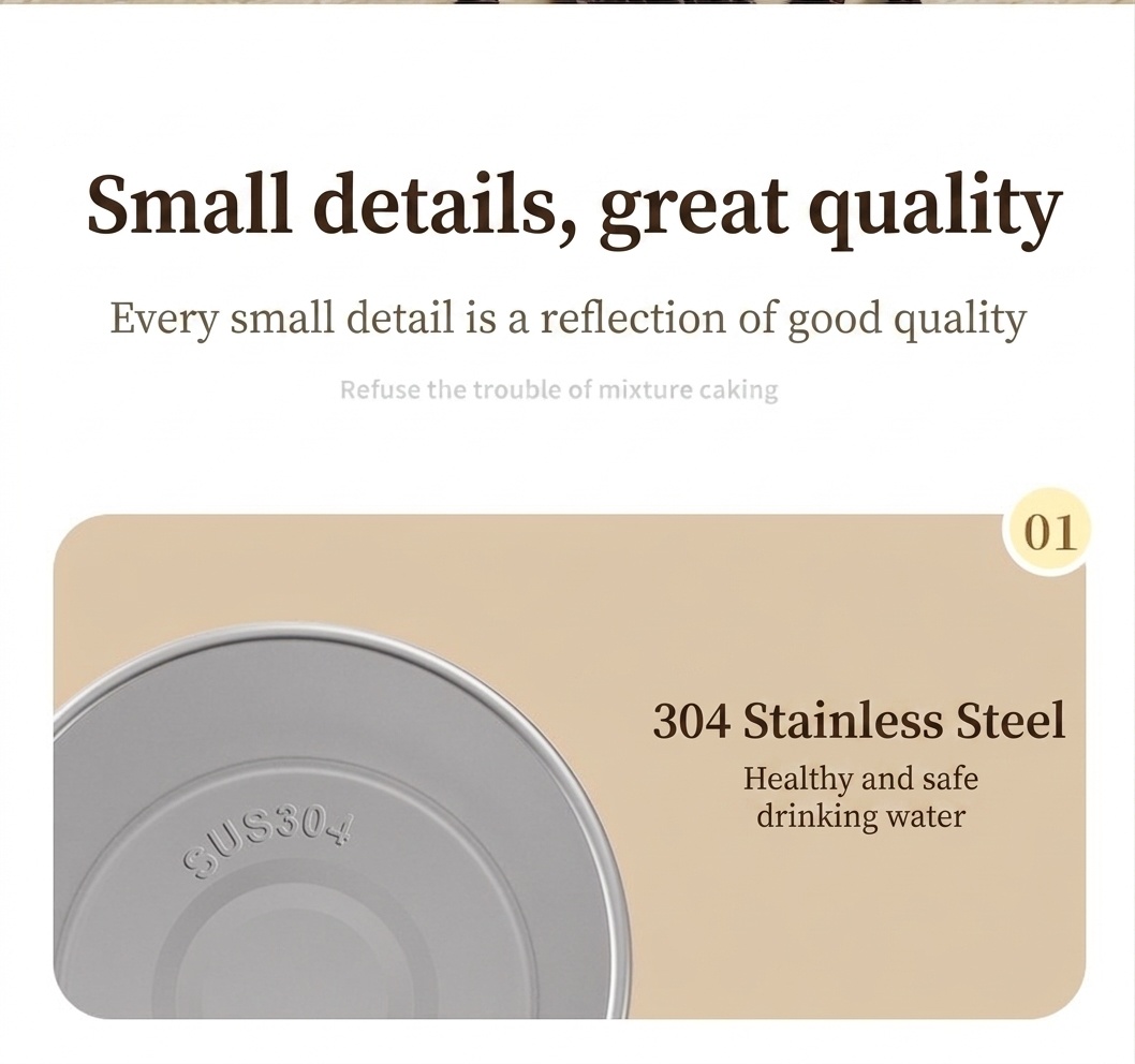 Automatic Self-Stirring Mug, 7000 RPM Portable Magnetic Coffee Cup, 304 Stainless Steel, Detachable Waterproof Design, 300mAh Type-C Rechargeable