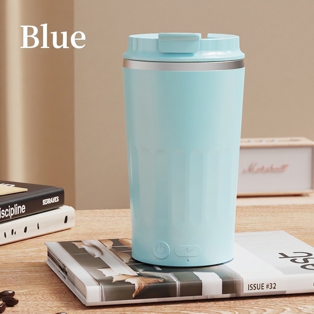 Automatic Self-Stirring Mug, 7000 RPM Portable Magnetic Coffee Cup, 304 Stainless Steel, Detachable Waterproof Design, 300mAh Type-C Rechargeable