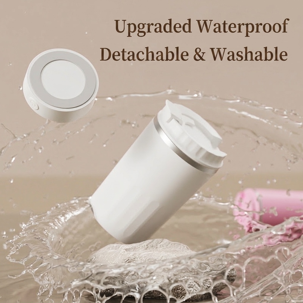 Automatic Self-Stirring Mug, 7000 RPM Portable Magnetic Coffee Cup, 304 Stainless Steel, Detachable Waterproof Design, 300mAh Type-C Rechargeable