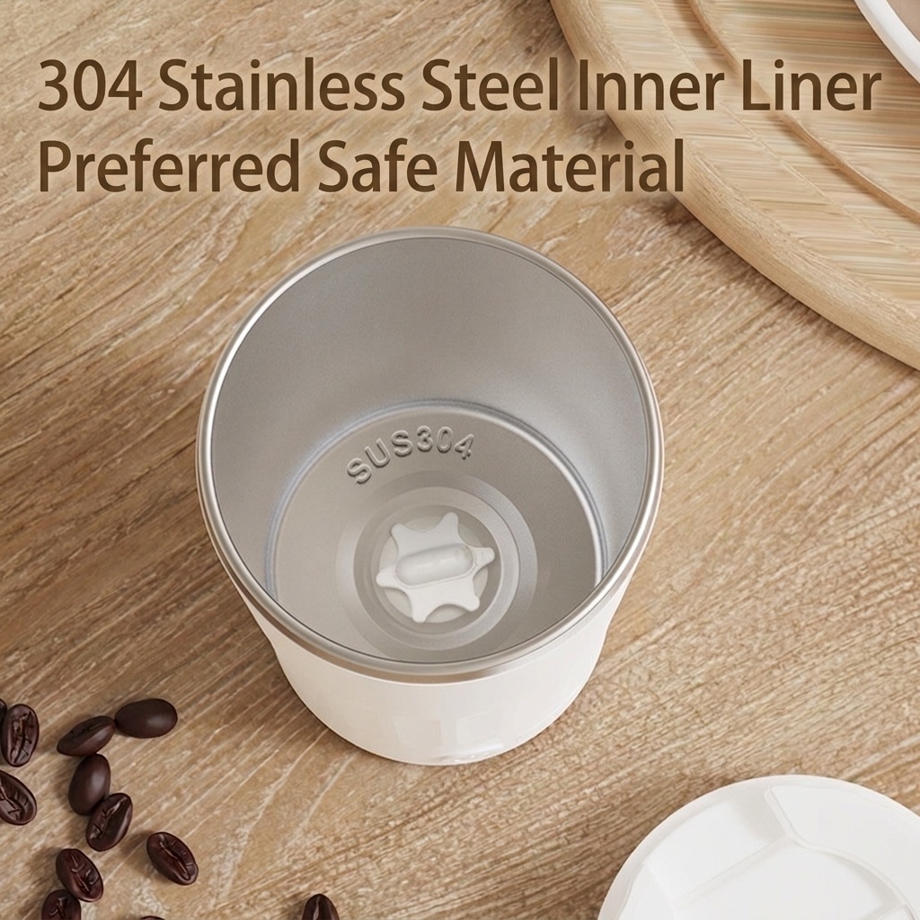 Automatic Self-Stirring Mug, 7000 RPM Portable Magnetic Coffee Cup, 304 Stainless Steel, Detachable Waterproof Design, 300mAh Type-C Rechargeable