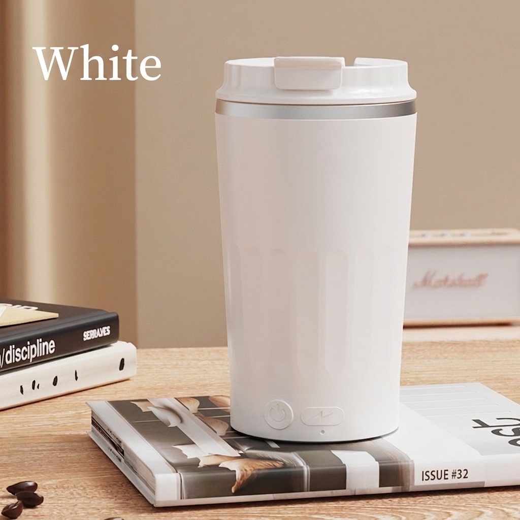 Automatic Self-Stirring Mug, 7000 RPM Portable Magnetic Coffee Cup, 304 Stainless Steel, Detachable Waterproof Design, 300mAh Type-C Rechargeable