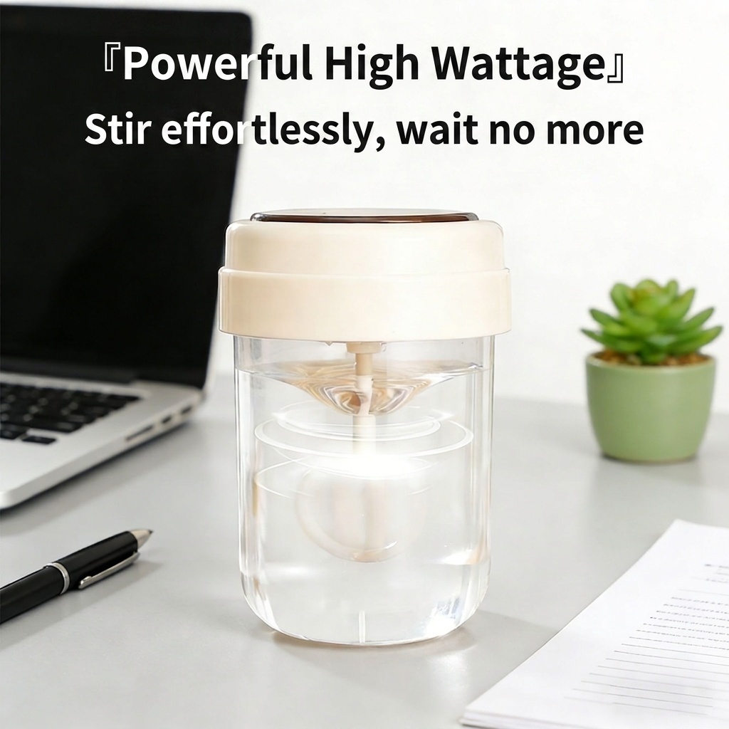 Automatischer, tragbarer Kaffeebecher mit Selbstumrührfunktion, batteriebetriebener elektrischer Mixbecher für Kaffee und Proteinshakes, auslaufsicheres und robustes PC-Material