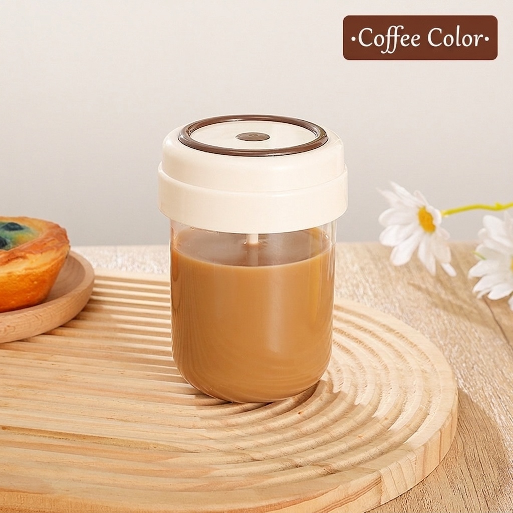 Automatischer, tragbarer Kaffeebecher mit Selbstumrührfunktion, batteriebetriebener elektrischer Mixbecher für Kaffee und Proteinshakes, auslaufsicheres und robustes PC-Material