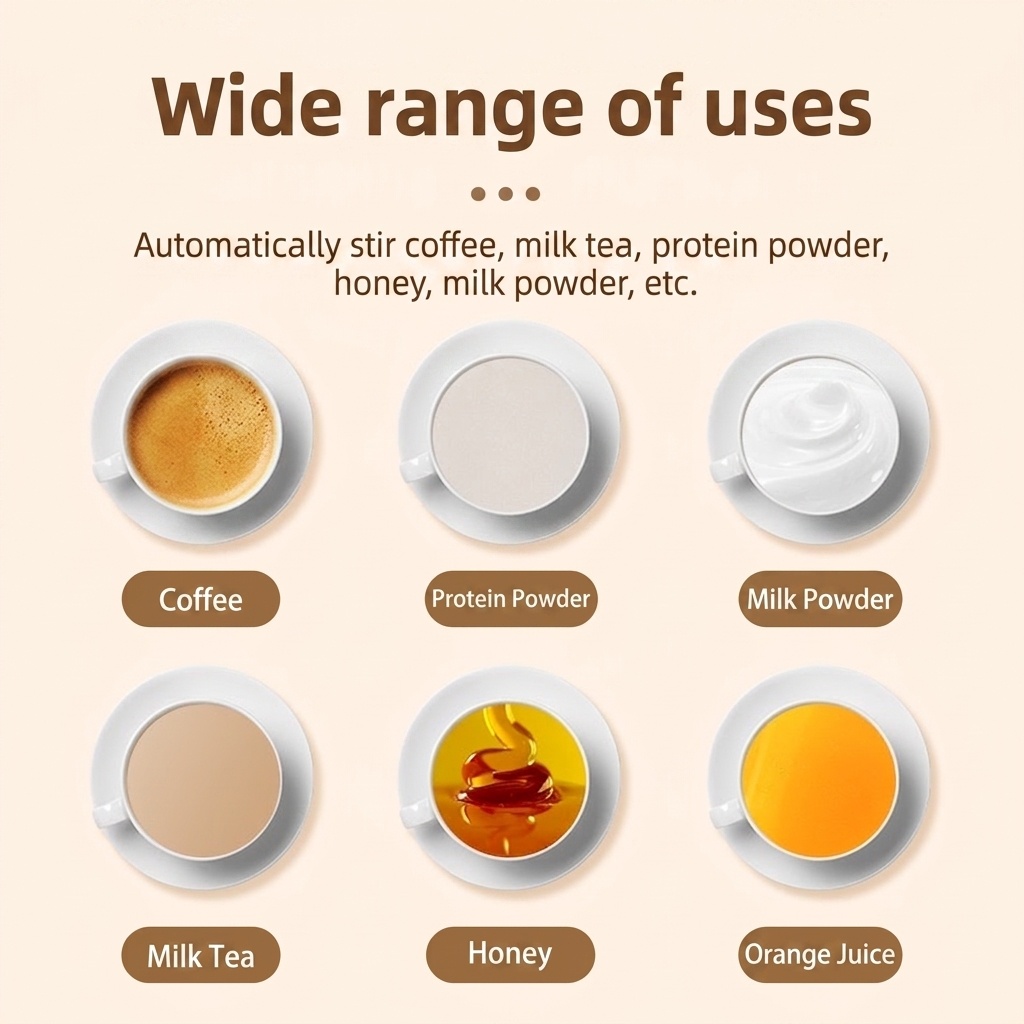 Automatischer, selbstumrührender Kaffeebecher, tragbarer, per USB aufladbarer Magnetbecher zum automatischen Mischen von Kaffee und Proteinshakes, abnehmbarer Boden, USB-C-Ladeanschluss