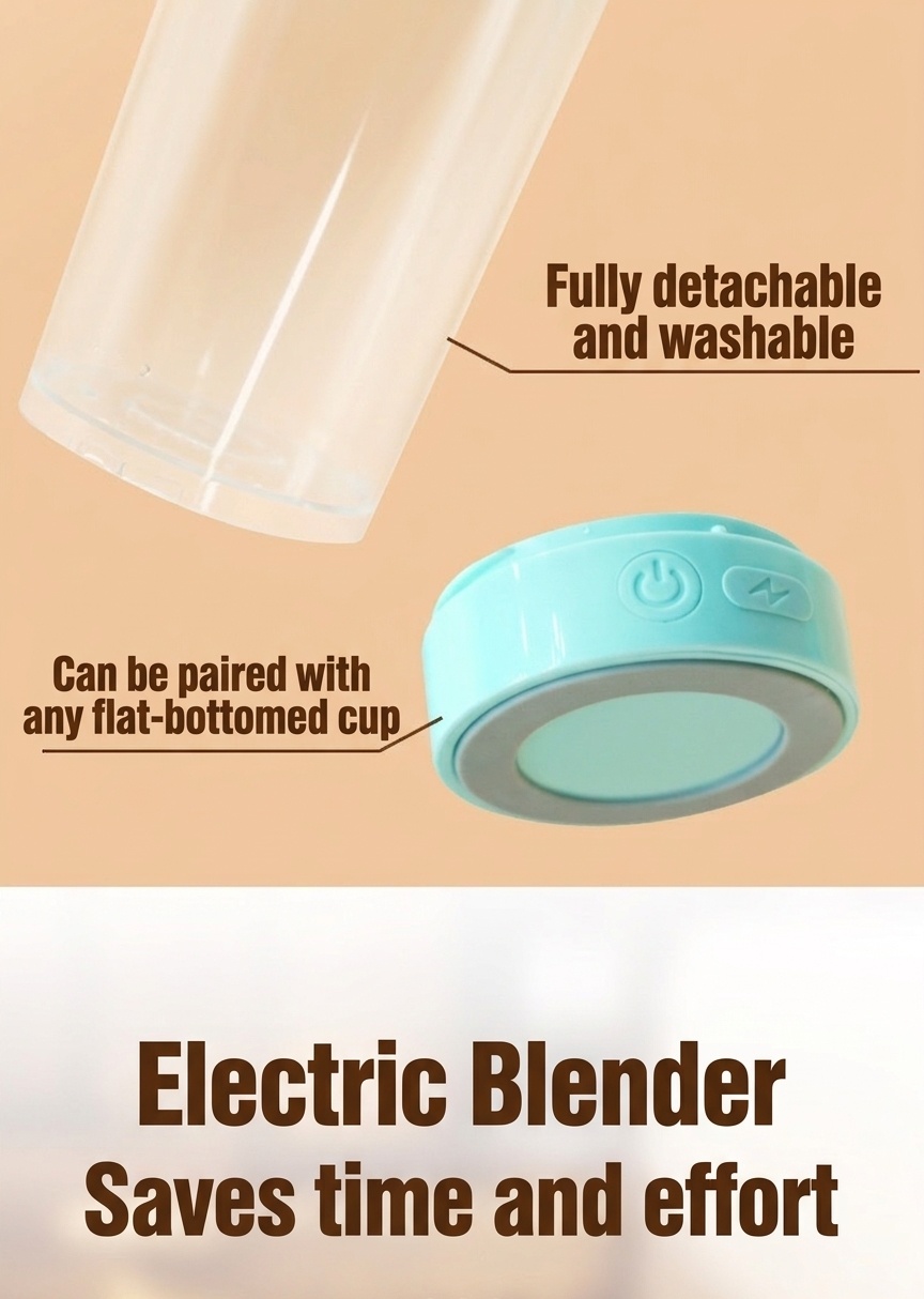 Automatischer, selbstumrührender Kaffeebecher, tragbarer, per USB aufladbarer Magnetbecher zum automatischen Mischen von Kaffee und Proteinshakes, abnehmbarer Boden, USB-C-Ladeanschluss