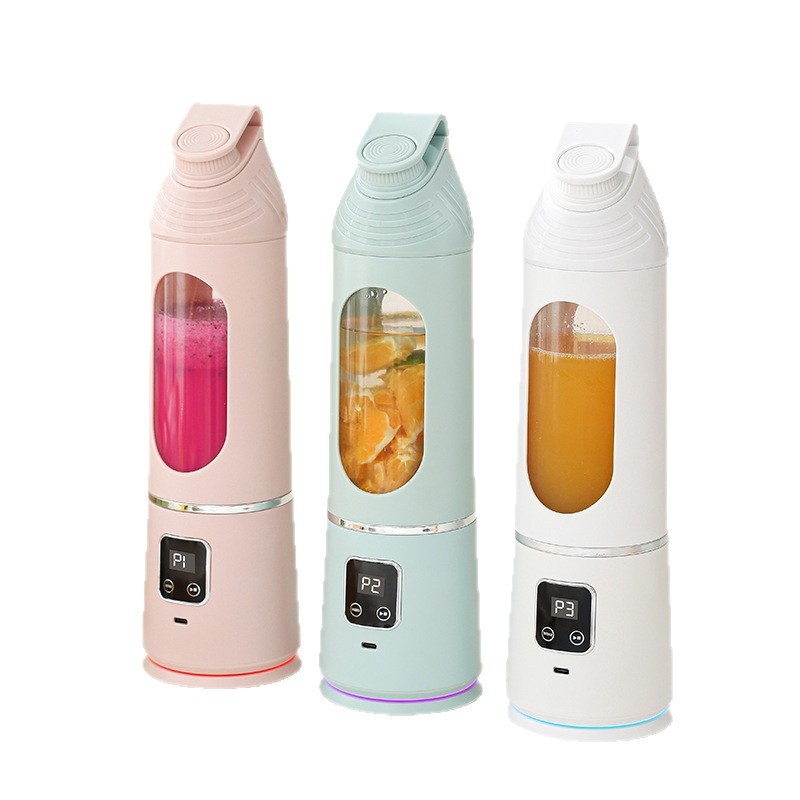 Tragbarer, per USB aufladbarer Mixer, Mini-Entsafterbecher mit 6-Klingen-Edelstahlklinge, 2500-mAh-Akku für 15 Mixvorgänge, Typ-C-Ladeanschluss für Smoothies