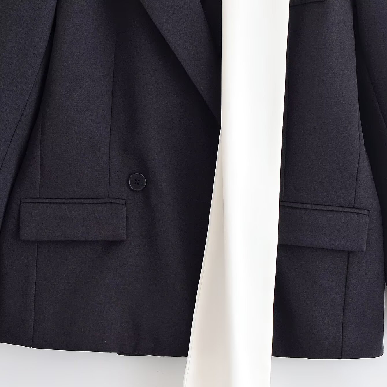 Chaqueta blazer para mujer con diseño de bufanda y bloques de color KUN-00037